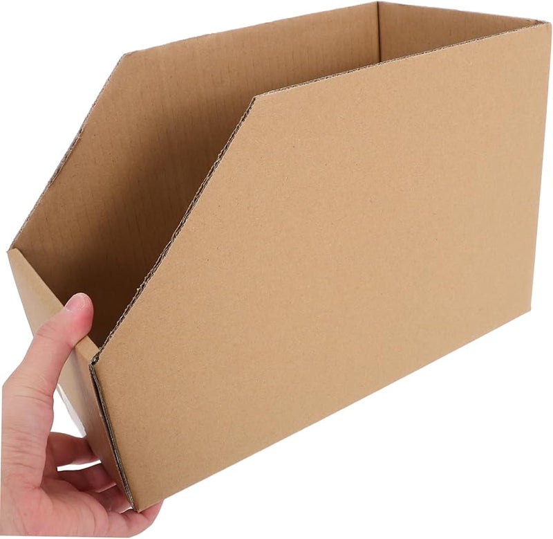 Corrugated Cardboard Storage Bins 5 Pack For Organizing Moving And Warehouse Sorting Easy Assembly Space Saving - Image 3